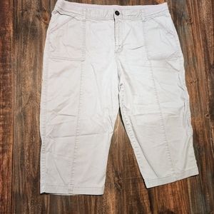 Croft & Barrow Stretch Cropped Gray Pants